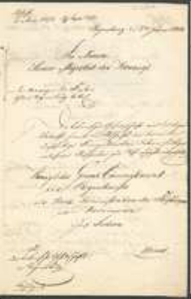 Brief von Maximilian von Lodron von Regenkreis / Generalcommissariat an Regensburgische Botanische Gesellschaft