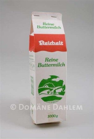 Warenmuster "Reine Buttermilch" der Firma "Reichelt"