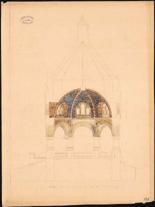 Kaiserbrunnen, Konstantinopel 1. Projekt: Querschnitt 1:50