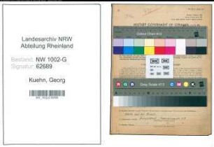 Entnazifizierung Georg Kuehn, geb. 19.11.1905 (Kaufmann)