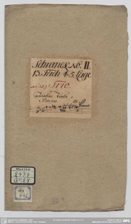 Quartets - Mus.2474-Q-28 : strings, bc - c; GraunWV Cv:XIV:19