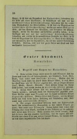 Erster Abschnitt. Naturlehre