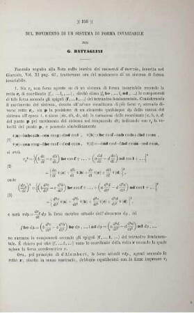 Sul movimento di un sistema di forma invariabile.