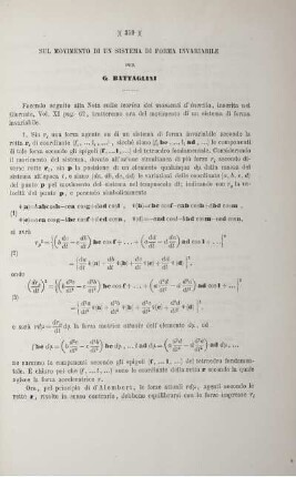 Sul movimento di un sistema di forma invariabile.