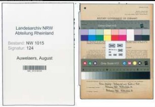 Entnazifizierung August Auwelaers , geb. 13.03.1905 (Schuhmacher)