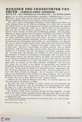 4: Hanauer und Frankfurter Fayencen, [1] : Versuch einer Trennung