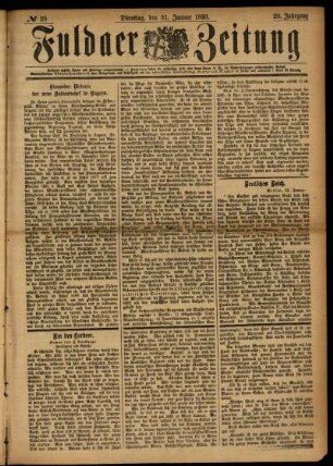 Ausgabe vom Dienstag, den 31. Januar 1893.