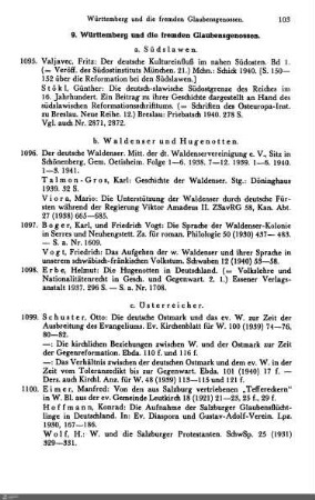 9. Württemberg und die fremden Glaubensgenossen