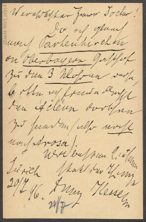 Brief an B. Schott's Söhne : 20.07.1896