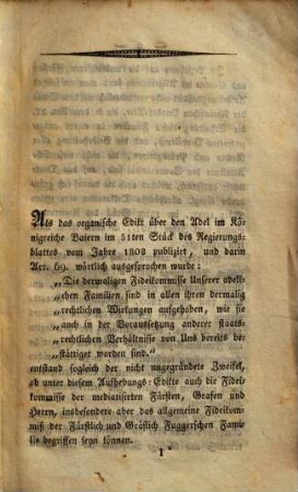 Ueber den Fortbestand der Geschlechts-Fideikommisse der mediatisirten fuerstlich und graeflichen Familien im Koengreiche Baiern, in ihrer vollen Integritaet : insbesondere in Beziehung auf das bisherig allgemeien Fideikommiß der Fürstlich und Gräflich Fuggerschen Familie