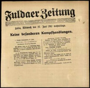 Ausgabe vom Mittwoch, den 27. Juni 1917.
