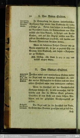 II. Von den Mediat-Städten