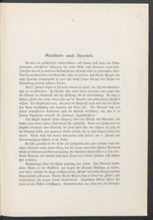 Rückkehr nach Spanien.