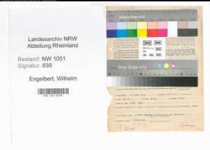 Entnazifizierung Wilhelm Engelbert , geb. 10.04.1904 (Stellmacher)