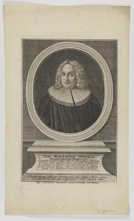 Bildnis des Ioh. Wolfgang Oswald