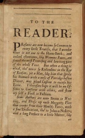 To The Reader