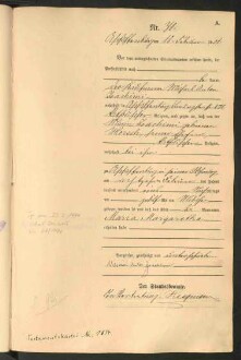 Standesamtsbuch der Stadt Aschaffenburg: Geburten 365/1900 - 184/1901