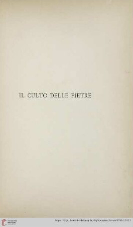 Il culto delle pietre