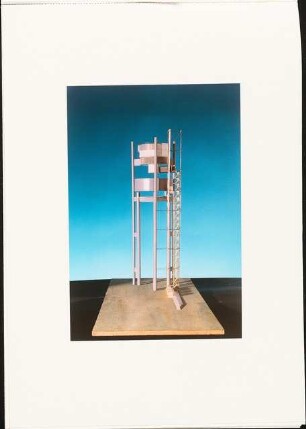 Wasserturm, Teltow Schinkelwettbewerb 1995: Mappe mit Modellfotos S. 5: Modellfoto Ansicht