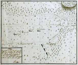 WHK 28 Nordamerikanische Kriege von 1775-1782: Plan des ersten Lagers der hessischen Truppen auf Long Island