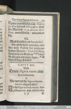 Caput XIII. Von Denen Figuris rerum oder sententiarum.