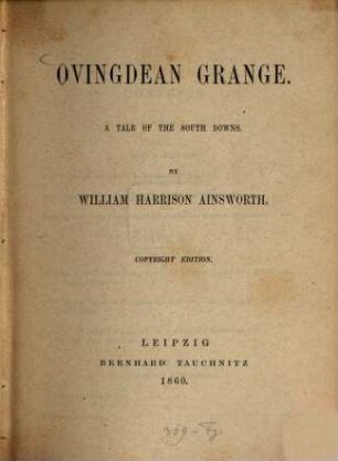 Ovingdean Grange : a tale of the South Downs