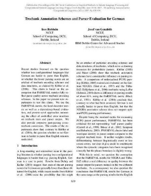 Treebank Annotation Schemes and Parser Evaluation for German