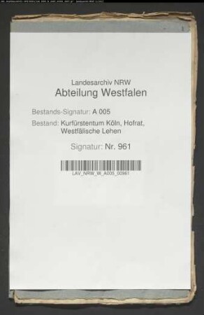 Die angebliche Verspleißung des lehnrührigen Gutes zu Holthausen vor Geseke und des Ruhboden Ludwigsguts vor Geseke durch Anton Bertram