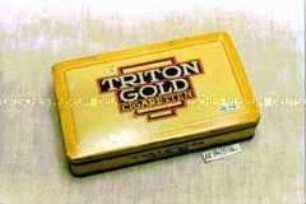 Blechdose für 50 Stück "TRITON GOLD CIGARETTEN"