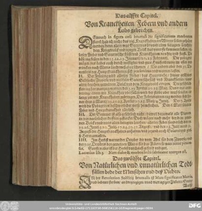 Das eilffte Capitel. Von Kranckheiten/ Febern und andern Leibs gebrechen.