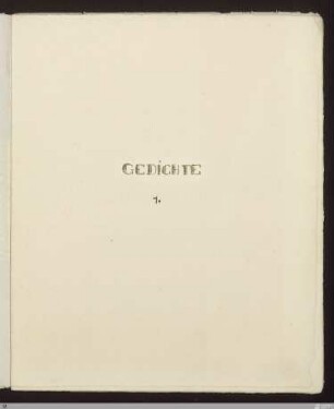 [Hymnen (Hymnen Pilgerfahrten Algabal)] - [Sammelhandschrift] - Gedichte 1 - StGA-George I,0206 : [SW II: H4(Hymnen)]