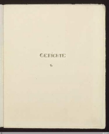 [Hymnen (Hymnen Pilgerfahrten Algabal)] - [Sammelhandschrift] - Gedichte 1 - StGA-George I,0206 : [SW II: H4(Hymnen)]