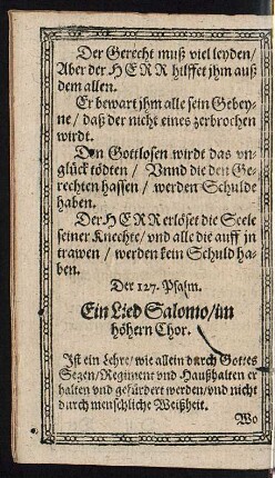 Der 127. Psalm.