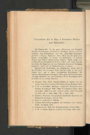 Verzeichnis der in Kap. 4 benutzten Bücher und Hilfsmittel.
