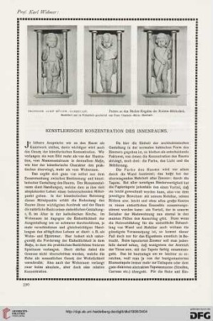 Künstlerische Konzentration des Innenraums