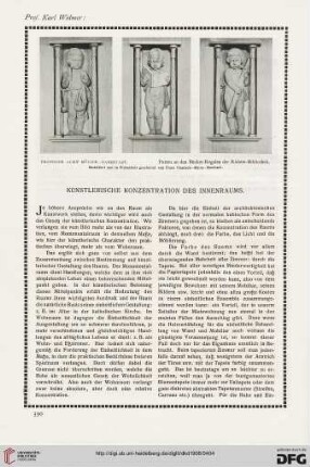 Künstlerische Konzentration des Innenraums