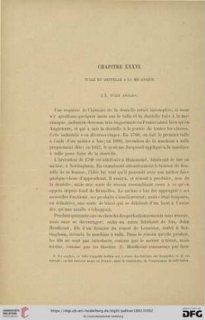 Chapitre XXXVI.: Tulle et dentelle a la mécanique