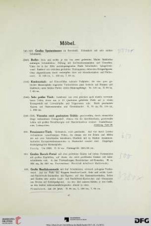 Möbel (Nr. 543-590)