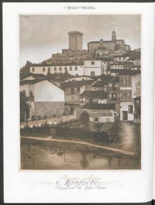 "Paisajes gallegos - Monforte", aguafuerte