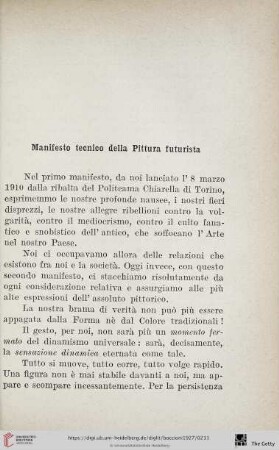 Manifesto tecnico della Pittura futurista