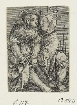 Narr und Mädchen
