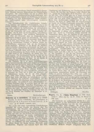 395-396 [Rezension] Recherches sur la manichéisme. II. extrait de la CXXIII. Homélie de Sévère d’Antioche. III. L’Inscription de Salone par M. A. Kugener et Franz Cumont
