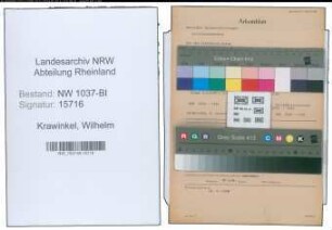 Entnazifizierung Wilhelm Krawinkel , geb. 11.11.1898 (Bahninspektor)