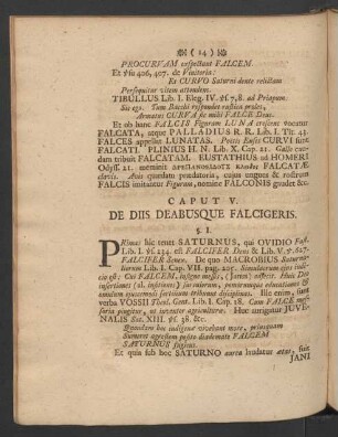 Caput V. De Diis Deabusque Falcigeris