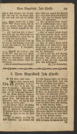 X. Vom Begräbnis Jesu Christi.