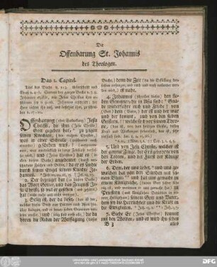 Die Offenbarung St. Johannis des Theologen.