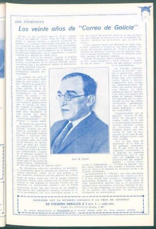 Una efemérides : Los veinte años de "Correo de Galicia"