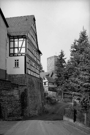 Sachgesamtheit Historische Befestigungsmauern; Langgöns, Alte Gasse, Obere Pforte 5, Obere Pforte, Altmarkstraße