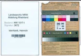 Entnazifizierung Heinrich Isenhardt , geb. 25.12.1894 (Kaufmaennischer Angestellter)