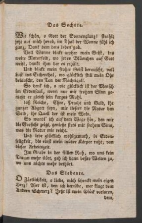 Das Sechste.